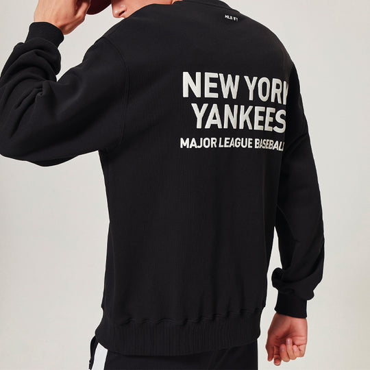 MLB New York Yankees Long-Sleeve Printing Logo Sports Fleece Unisex Black 31MT21941-50L