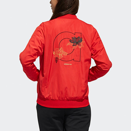 (WMNS) adidas neo JKT Casual Sports Jacket Red DZ7606