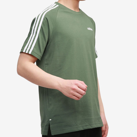 Men's adidas Round Neck Breathable Sports Short Sleeve Green T-Shirt GP4921
