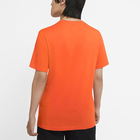 Nike Men's Sportswear Club Tee Causual Sports Ventilate Round Collar Male Orange AR4997-837