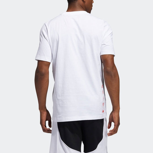 adidas Donovan Social Casual Basketball Sports Short Sleeve White GI8889