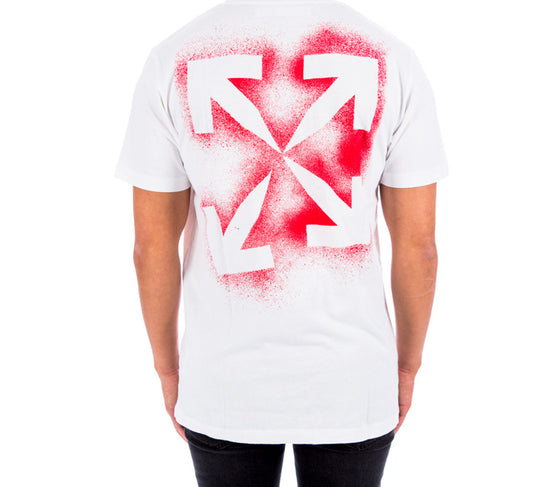 Off-White Stencil Short-Sleeve Slim Tee 'White/Red' OMAA027E20JER0060125