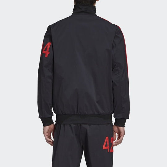 adidas originals x 424 Track Jacket Crossover Asymmetric Sports Black FS6238