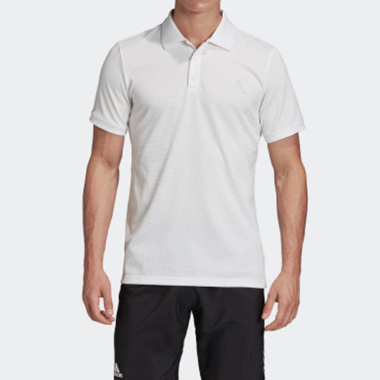 adidas Tennis Sports lapel Polo Shirt White FK0744