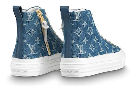 lv high top sneakers blue