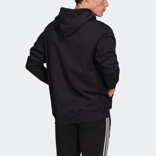 adidas originals Stripe Sleeve hooded Sports Black EJ7424
