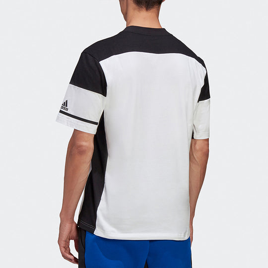 adidas ZNE TEE Running Gym Training Colorblock Short Sleeve White FR7146