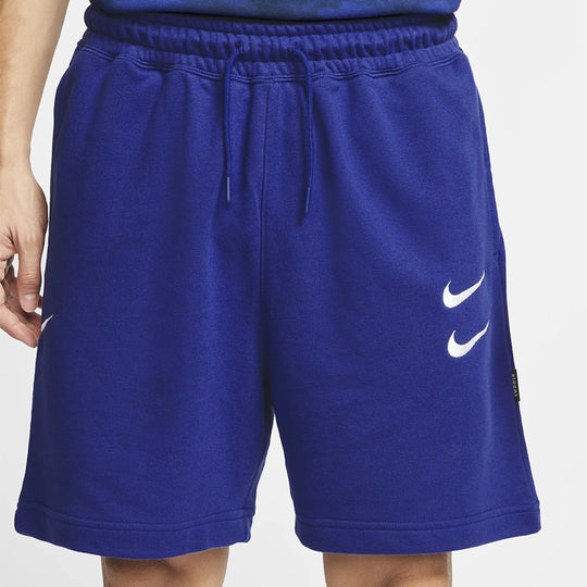 Nike Swoosh French Terry Short Casual Sports Shorts Blue CJ4883-455