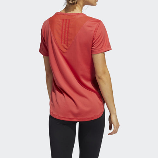 (WMNS) adidas Round Neck Short Sleeve Red FP7195