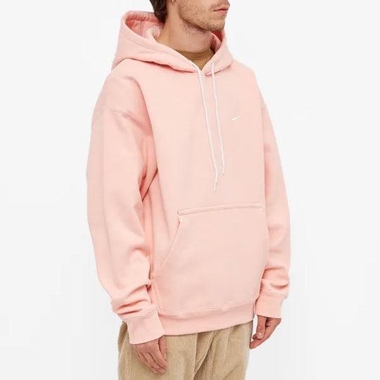Men's Nike Small Logo Embroidered Solid Color Hooded Sports Autumn Pink CV0552-697