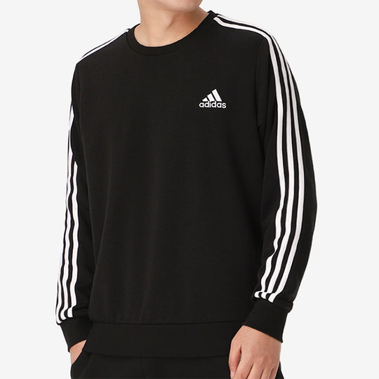 adidas Sports Round Neck Loose Long Sleeves Pullover Black GK9078