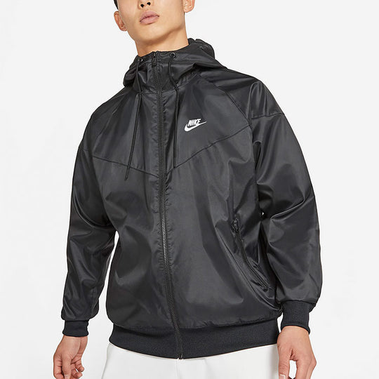 Nike Sportswear Windrunner Sports Training hooded Woven Jacket Black D ...