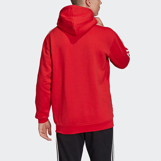 adidas originals Half Zipper Pullover hooded Fleece Lined Stay Warm Red FM3763