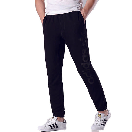 adidas originals Solid Color Sports Long Pants Black DH3874 - KICKS CREW