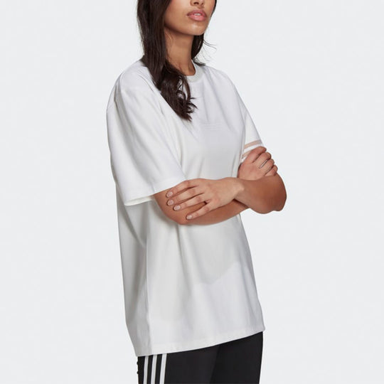 (WMNS) adidas originals See Through Sports Quick Dry Short Sleeve White T-Shirt GN3206