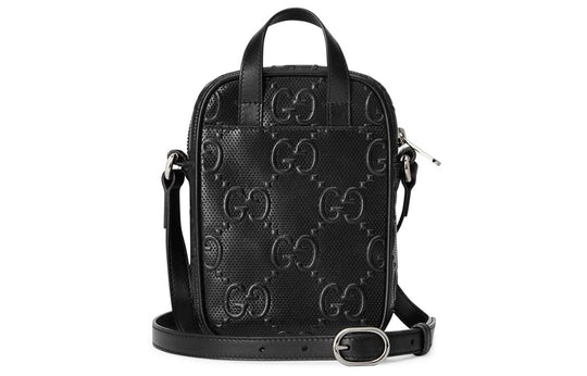 (WMNS) Gucci Logo PatternPrint SingleShoulderBag Black 658553-1W3AN-1000