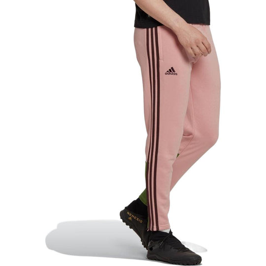 adidas Colorblock Stripe Alphabet Cone Sports Pants Men's Pink Green HT6892