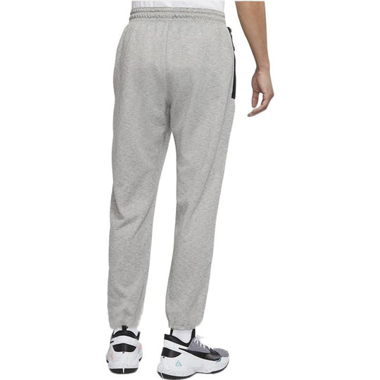 Men's Nike Solid Color Logo Printing Side Zipper Pocket Waist Casual Pants/Trousers Gray DH9730-063