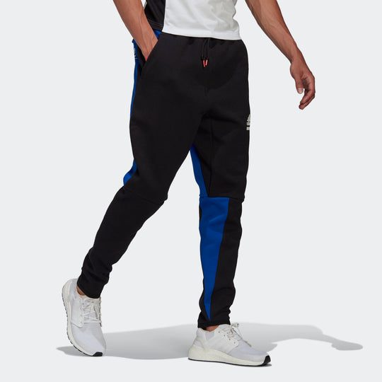 adidas Sports Casual Long Pants Black Blue Colorblock GM6544