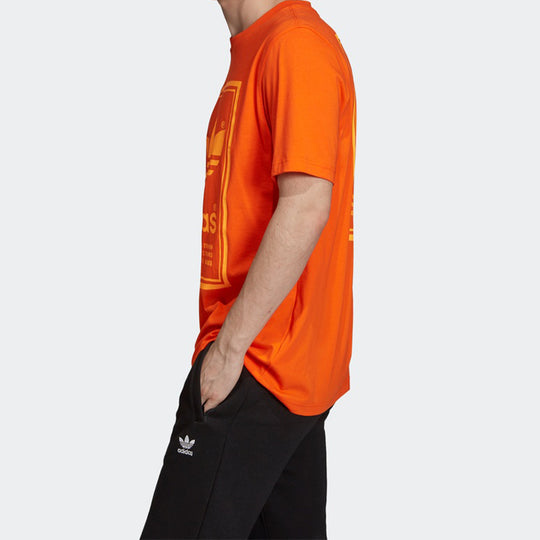 adidas Round Neck Pullover Short Sleeve Orange Yellow ED6919