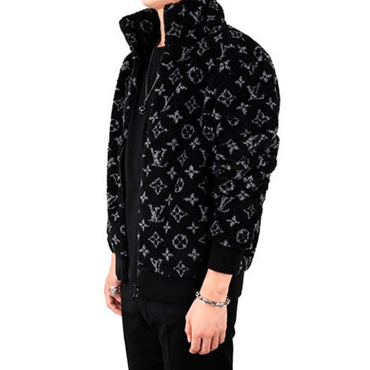 lv monogram fleece jacket