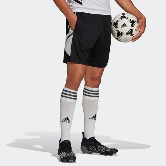 Men's adidas Contrasting Colors Stripe Straight Sports Shorts Black H21259