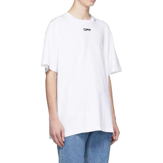 OFF-WHITE Wavy Line Logo Short Sleeve T-Shirt OMAA027R201850040110 T-shirt - KICKSCREW