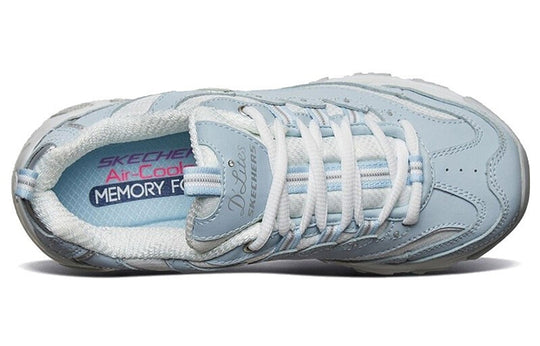 WMNS) Skechers D Lites Shoes GS 'Blue White' 11 - KICKS CREW