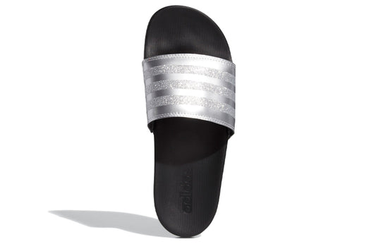 (WMNS) adidas Adilette Comfort Slides 'Stripes Shimmer - Silver Metallic' G27728
