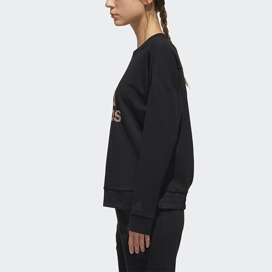 (WMNS) adidas Sports Round-neck Sweatshirt Black EA3105