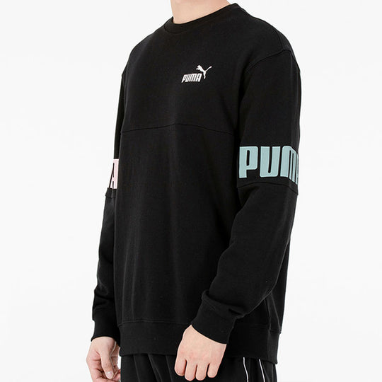 PUMA Casual Round Neck Pullover Printing Long Sleeves Black 670935-51