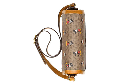 (WMNS) Gucci X Disney Cotton-Canvas Shoulder Bag 'Brown' 602694-HWUBM-8559