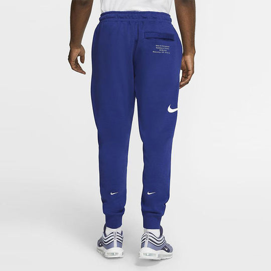 Nike swoosh Embroidered Casual Sports Long Pants Blue DB4956-455 ...