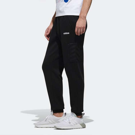 adidas neo logo Cozy Casual Bundle Feet Sports Pants Black DW8194