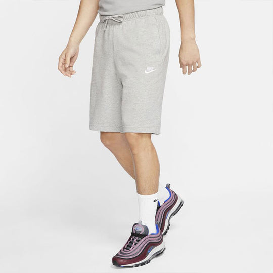 Nike Sportswear Club Solid Color Cotton Casual Shorts light grey BV2773-063
