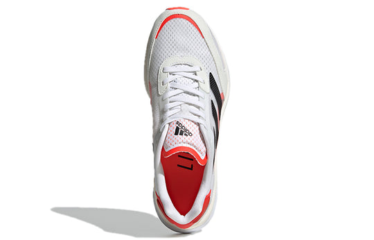 (WMNS) adidas Adizero Boston 10 'White Solar Red' FY4080