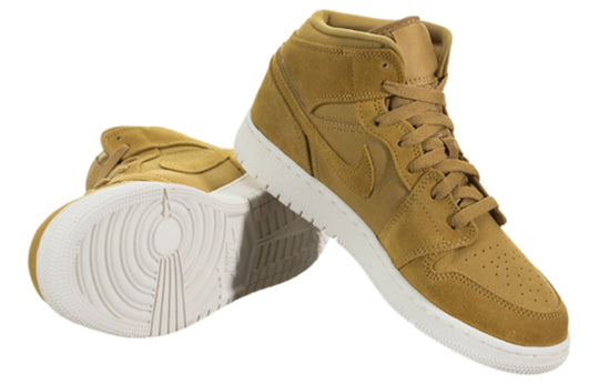 (GS) Air Jordan 1 Retro Mid 'Golden Harvest 554725-725 Big Kids Basketball Shoes  -  KICKS CREW