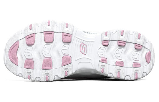 (WMNS) Skechers D'Liltes Casual Running Shoes WhitePink 'White Pink' 11958-WPK