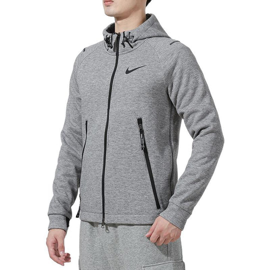 Nike Knit Sports hooded Logo Jacket Gray DD1879-010
