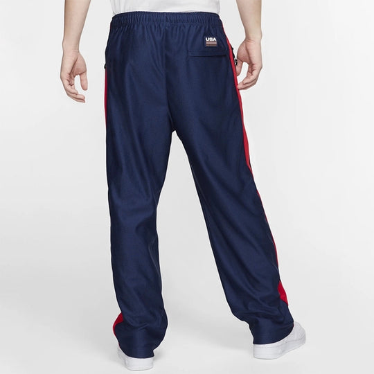 Nike Swoosh Loose Straight Casual Pants Blue CD6383-410 - KICKS CREW