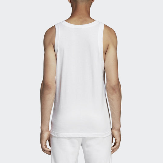 adidas originals Trefoil Logo Sleeve less Sport Vest Men's White DV1508