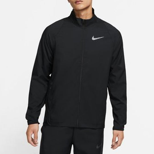 Men's Nike Running Training Casual Sports Woven Jacket Autumn Black CZ ...