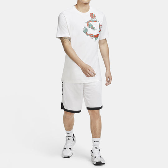Nike Exploration Dragon Applique Pockets Short-sleeve Tee Men White CV ...