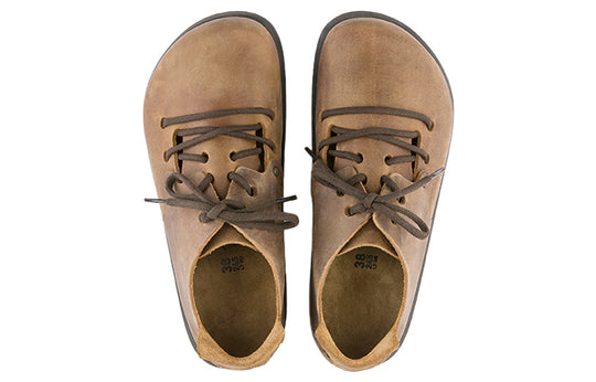 Birkenstock Montana Series Cowhide Low Top Casual Flat Shoes Unisex Brown Ordinary Version 1004850