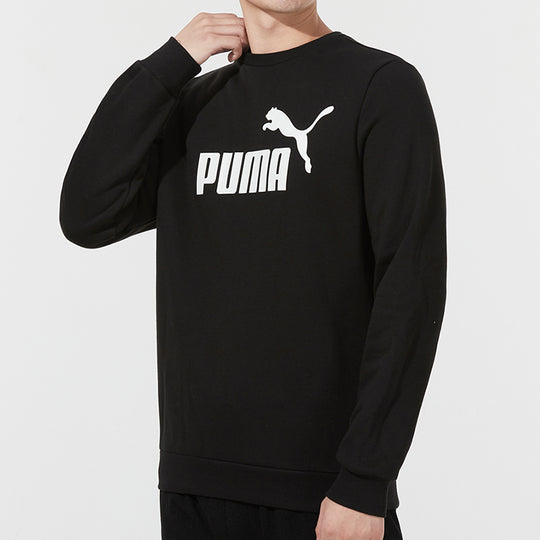 PUMA Casual Sports Fleece Lined Round Neck Knit Black 846376-01