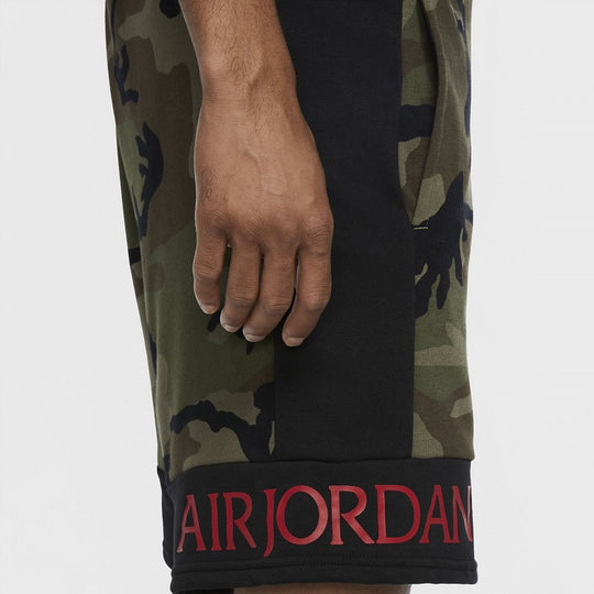 Air Jordan Jumpman Classics Camo Camouflage Knit Shorts Olive Green CU ...