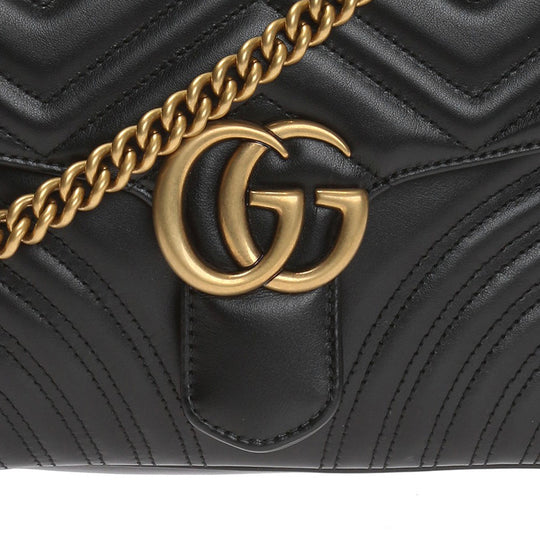 (WMNS) GUCCI GG Marmont Series Bag Small-Size Black 498110-DTDIT-1000 ...