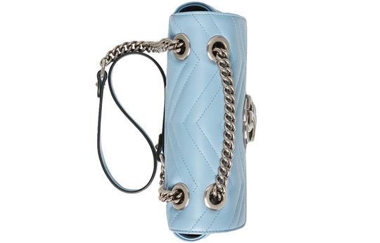 (WMNS) Gucci GG Marmont Mini Bag 'Pastel Blue' 446744-DTDIP-4928