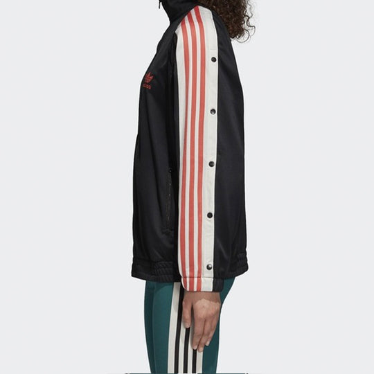 (WMNS) adidas originals Track Top Jacket 'Black/Red' DN6672