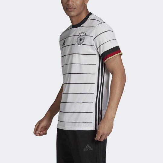 adidas Soccer/Football Sports Training Short Sleeve Fan Edition Germany Home White EH6105